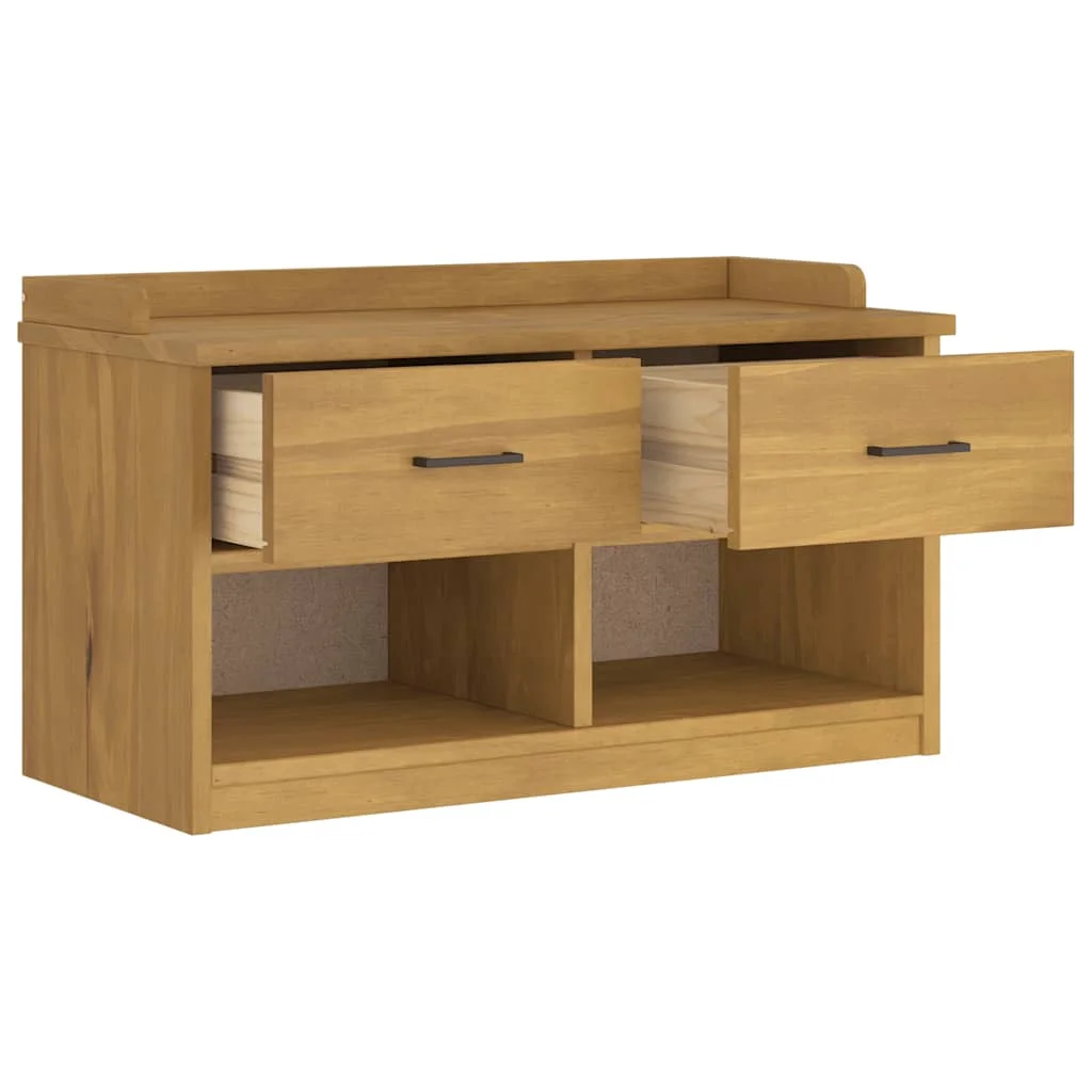 Lavica do predsiene SANDNES 87x40x50 cm borovicový masív