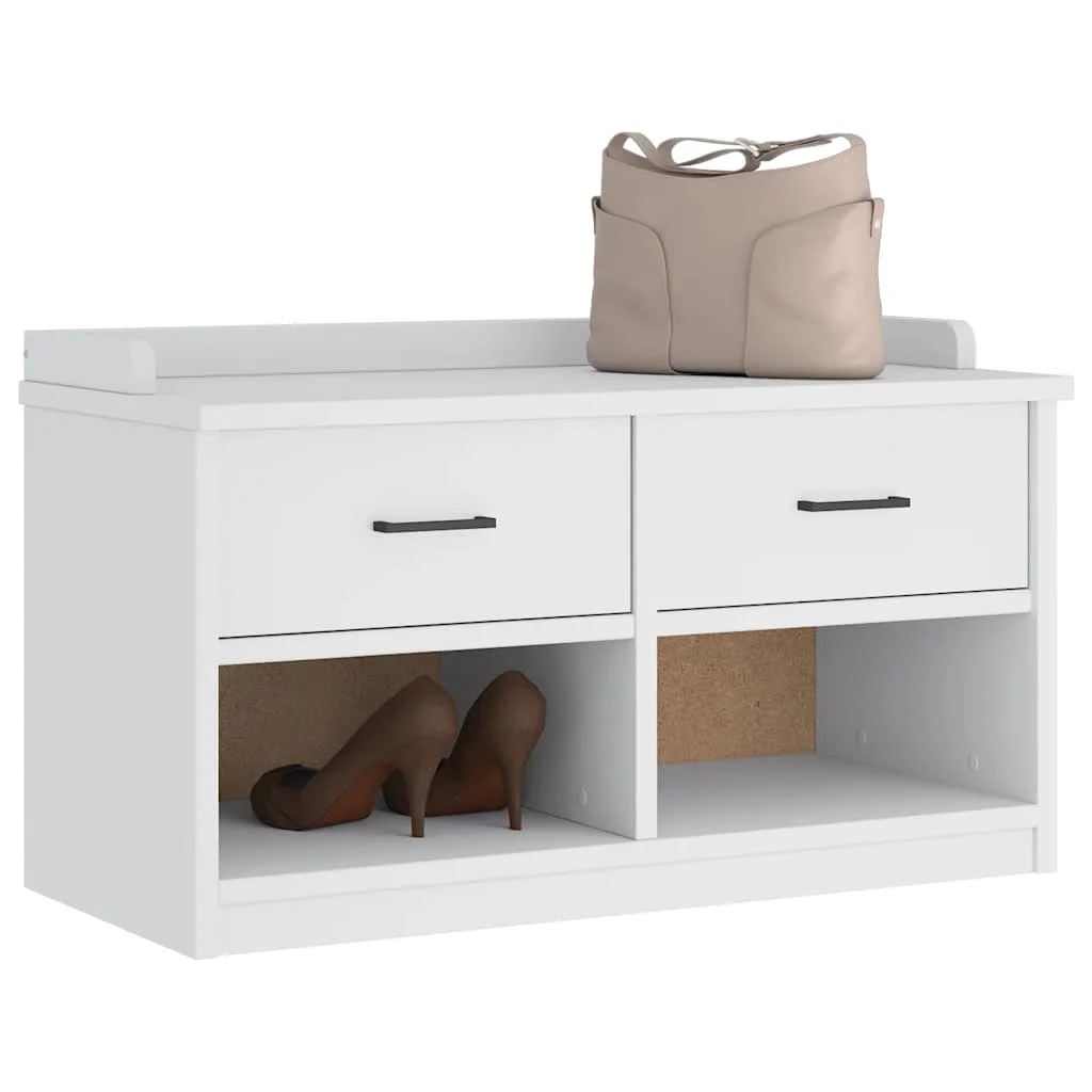Lavica do predsiene SANDNES biela 87x40x50 cm borovicový masív