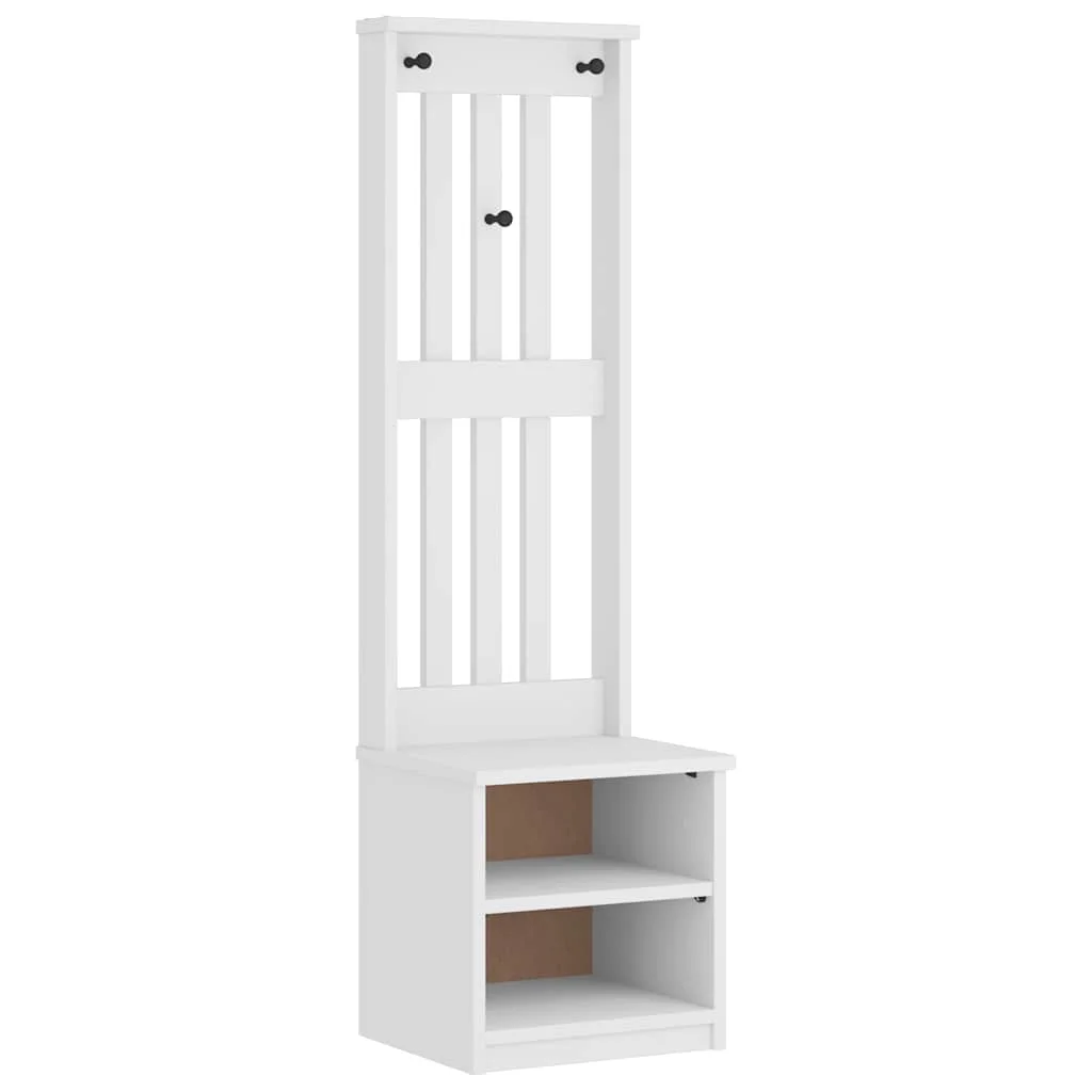 Halový strom SANDNES biela 45x40x159,5 cm masívna borovica