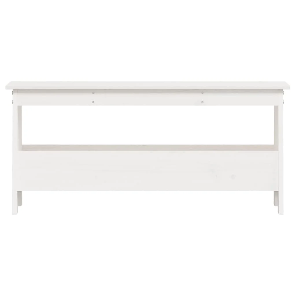 Lavica do predsiene biela 100x28x45 cm masívne borovicové drevo