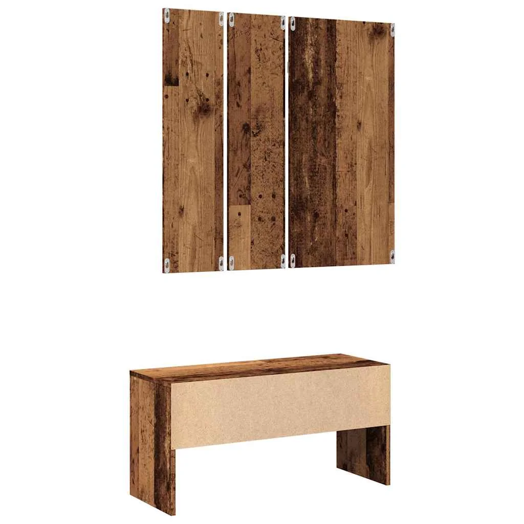 Sada nábytku do predsiene Old Wood Engineered Wood