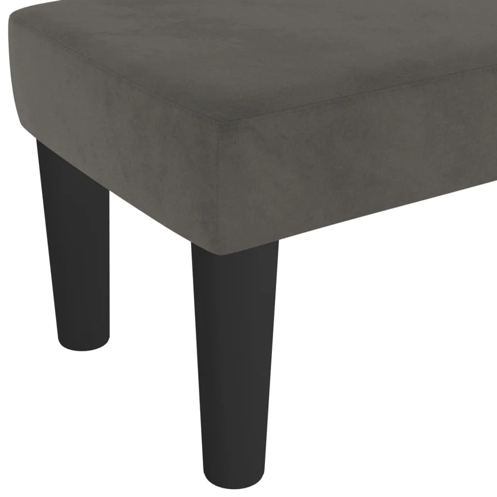 Lavička tmavosivá 70x30x30 cm zamat
