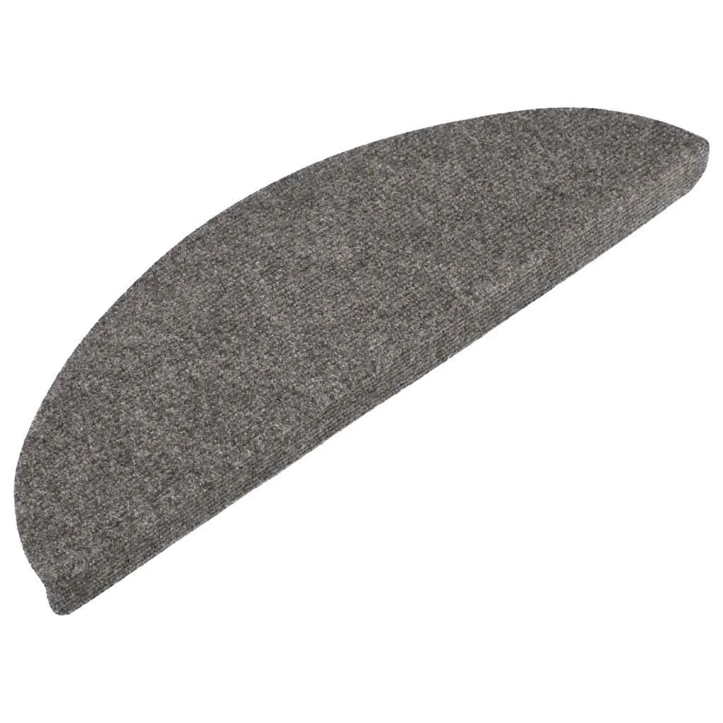 Samolepiace nášľapy na schody 15 ks 56x17x3 cm sivé
