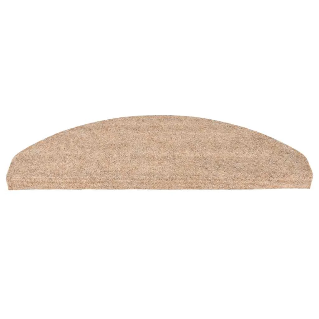 Samolepiace nášľapy na schody 15 ks 65x22,5x3,5 cm béžové