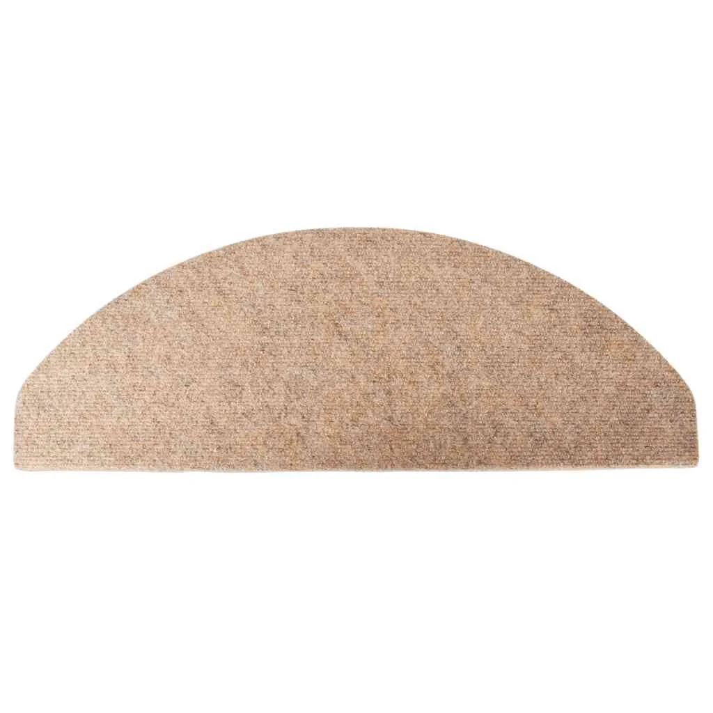 Samolepiace nášľapy na schody 15 ks 65x22,5x3,5 cm béžové