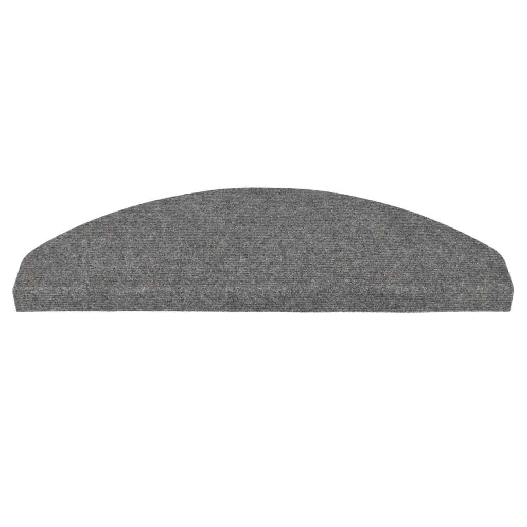 Samolepiace nášľapy na schody 15 ks 65x22,5x3,5 cm sivé