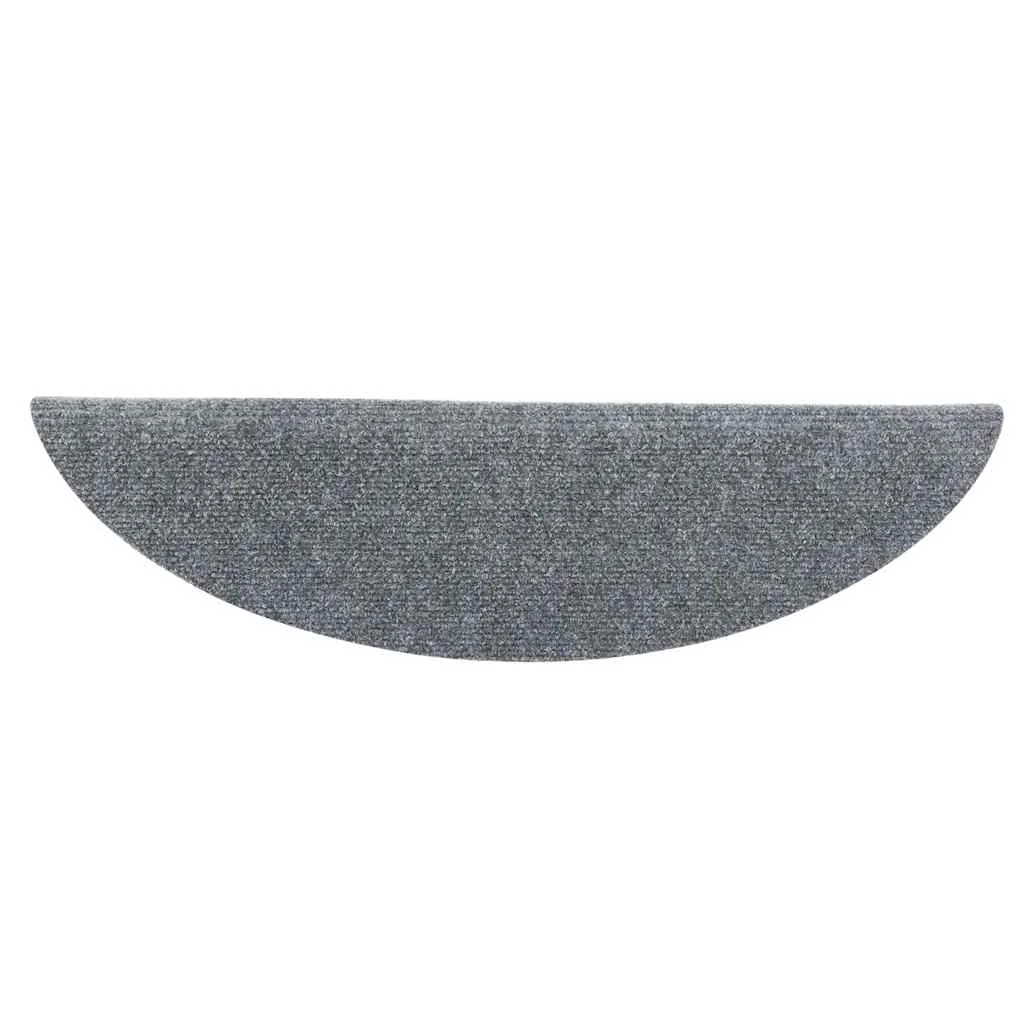 Nášľapy na schody 10 ks bledosivé 56x17x3 cm vpichovaná textília