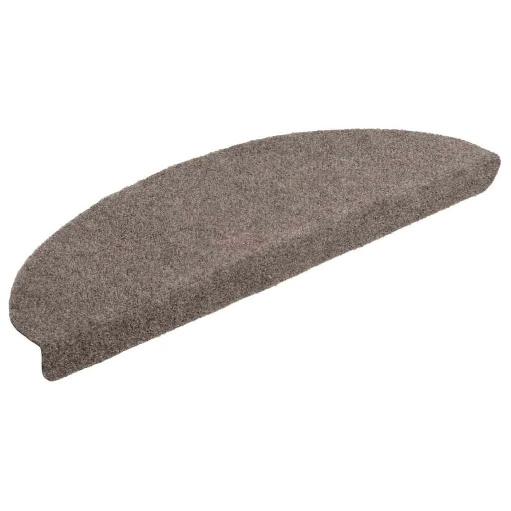 Schodové rohože, samolepiace, 5 ks, 65x21x4 cm, béžové, polkruhové, veľké