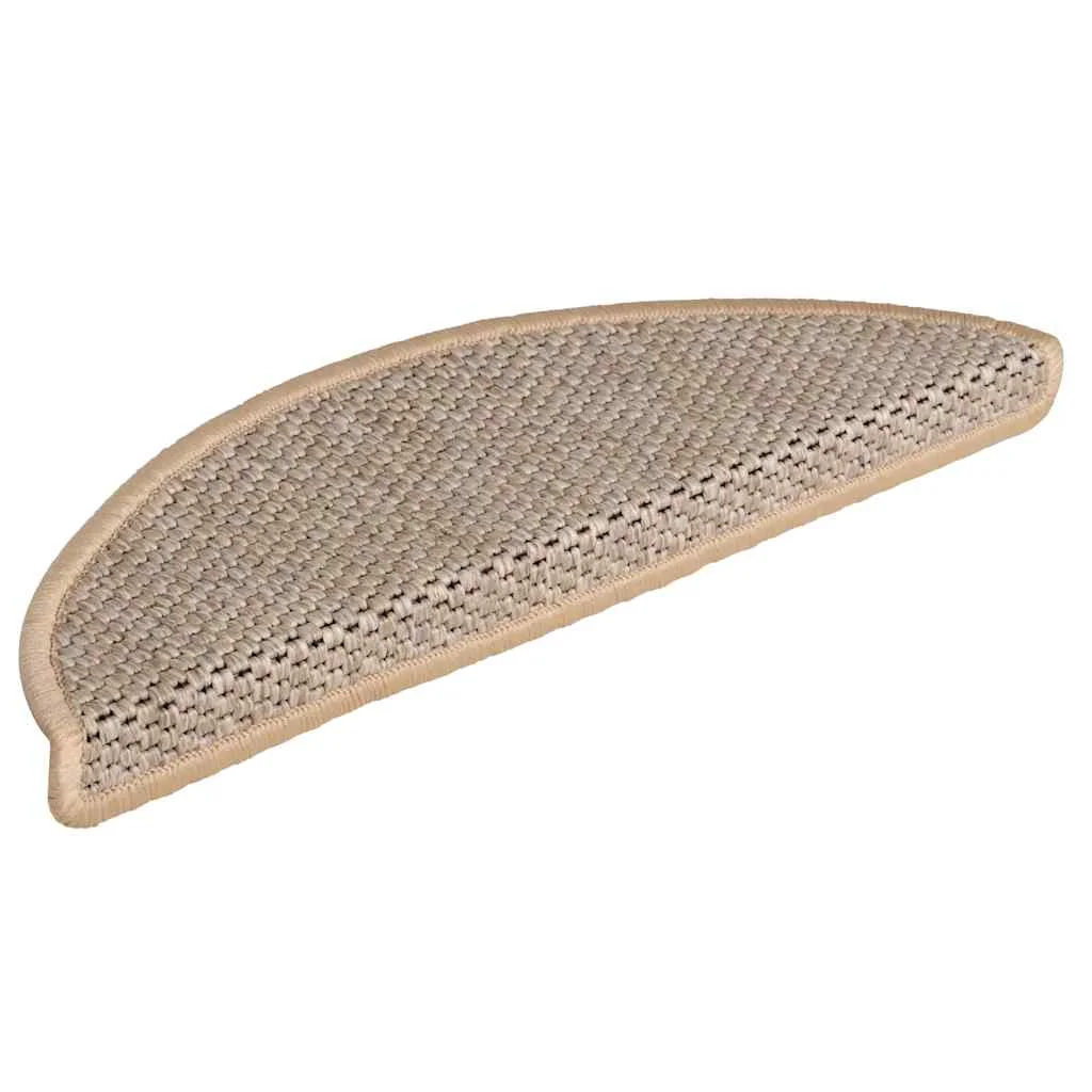 Samolepiace nášľapy na schody vzhľad sisalu 15 ks 56x17x3 cm