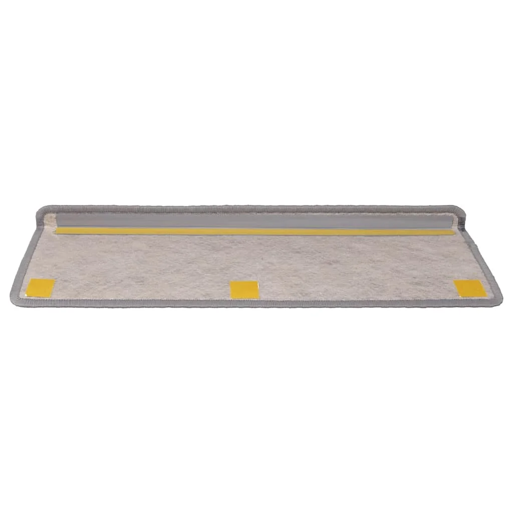 Samolepiace nášľapy na schody Sisal 30 ks 65x21x4 cm strieborné