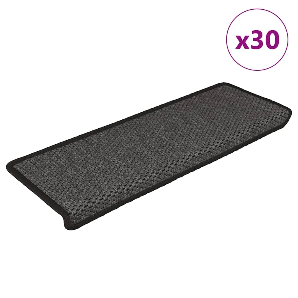 Samolepiace nášľapy na schody vzhľad sisalu 30 ks 65x21x4 cm