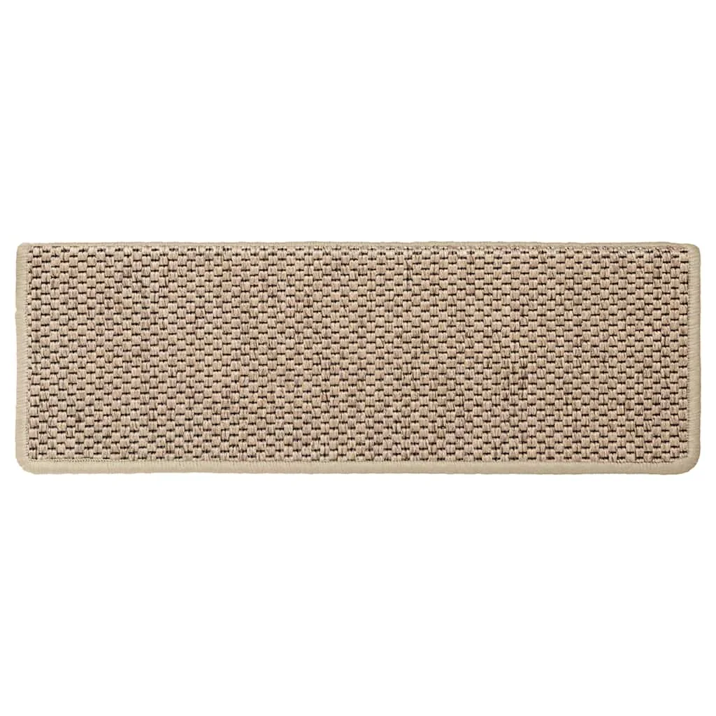 Samolepiace nášľapy na schody sisal 30 ks 65x21x4 cm pieskové