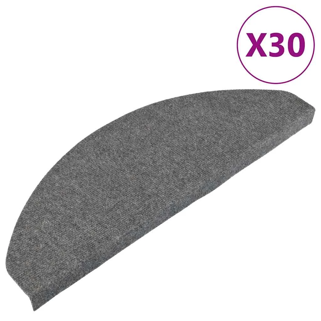 Nášľapy na schody samolepiace 30 ks sivé 65x22,5x3,5 cm