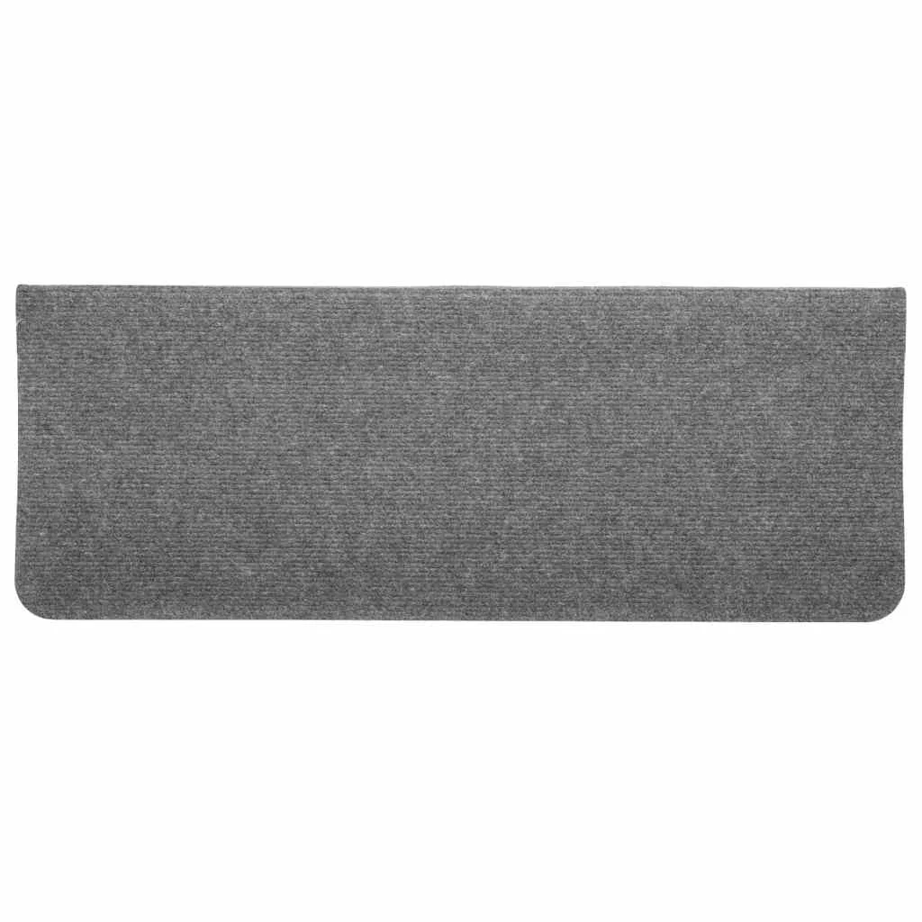 Samolepiace nášľapy na schody 30 ks sivé 65x24,5x3,5 cm