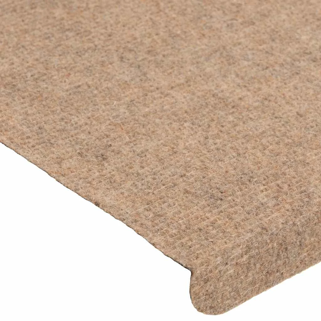 Samolepiace nášľapy na schody 15 ks 65x24,5x3,5 cm béžové