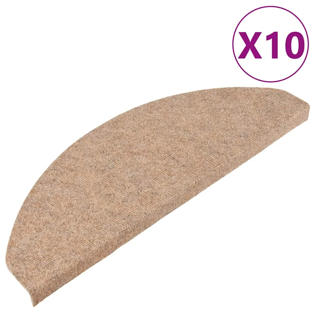 Nášľapy na schody samolepiace 10 ks béžové 65x22,5x3,5 cm