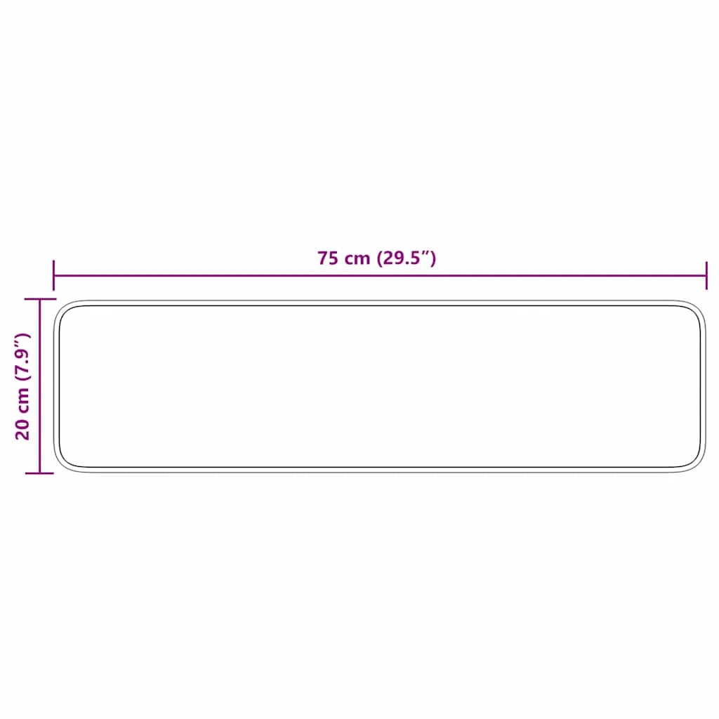 Protišmykové schodové rohože 15 pcs Žltá 75 x 20 cm PP