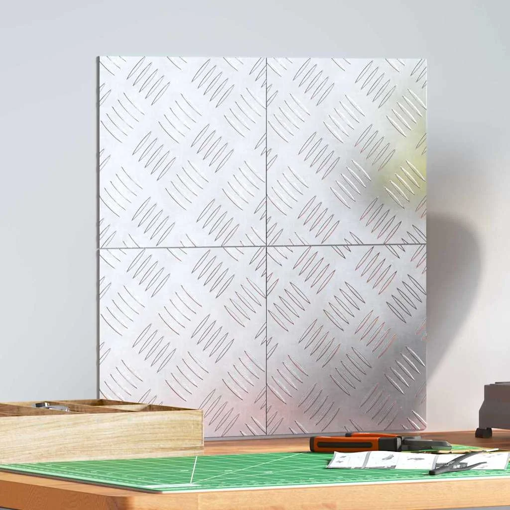 Šachovnicové dosky 4 pcs Strieborná 20 x 20 cm Hliník