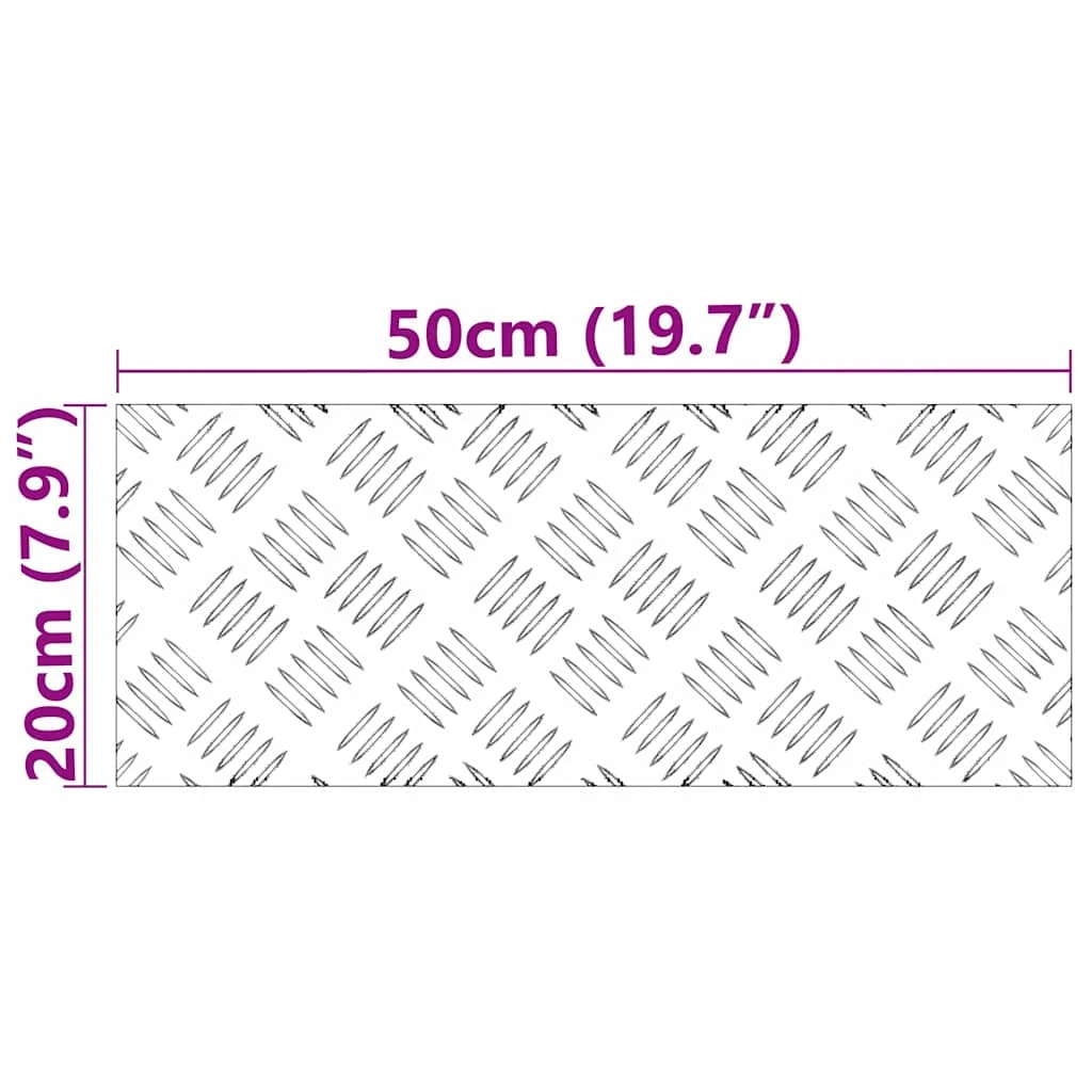 Šachovnicové dosky 2 pcs Strieborná 50 x 20 cm Hliník