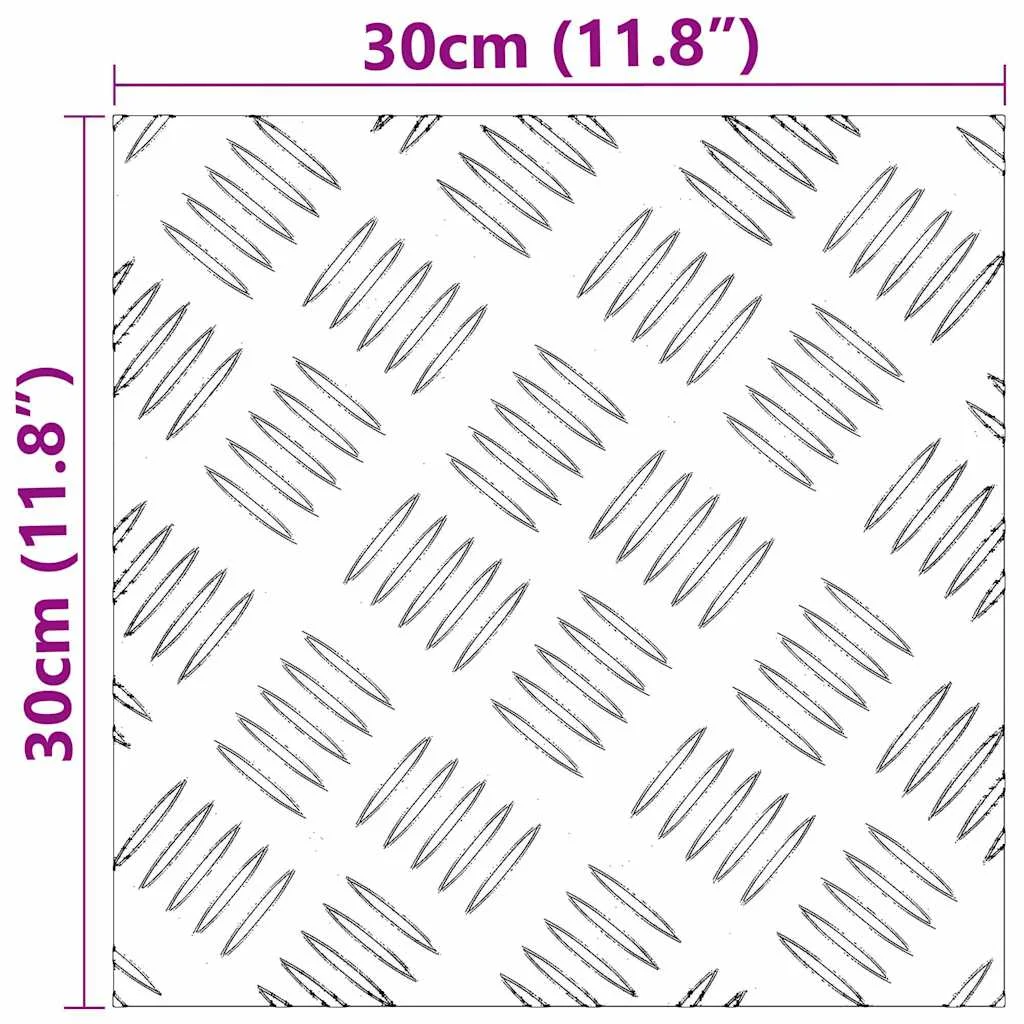Šachovnicové dosky 2 pcs Strieborná 30 x 30 cm Hliník