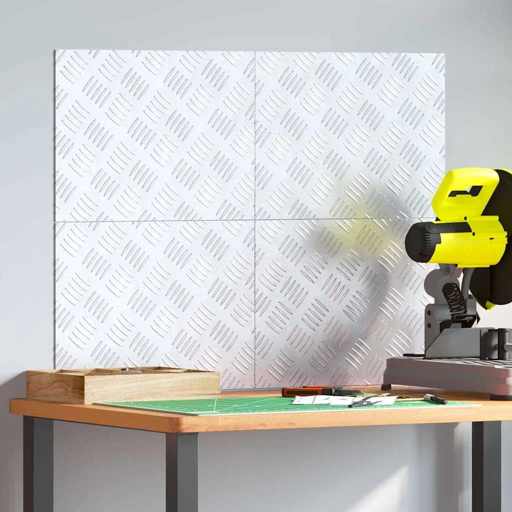 Šachovnicové dosky 4 pcs Strieborná 40 x 30 cm Hliník