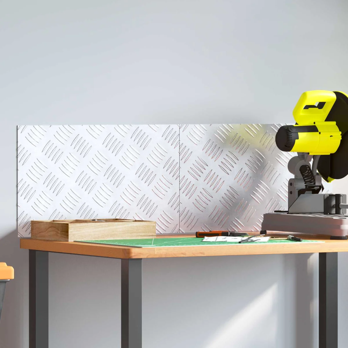 Šachovnicové dosky 2 pcs Strieborná 50 x 30 cm Hliník