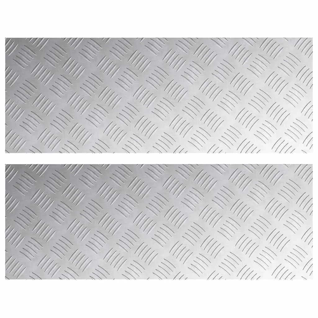 Šachovnicové dosky 2 pcs Strieborná 80 x 30 cm Hliník