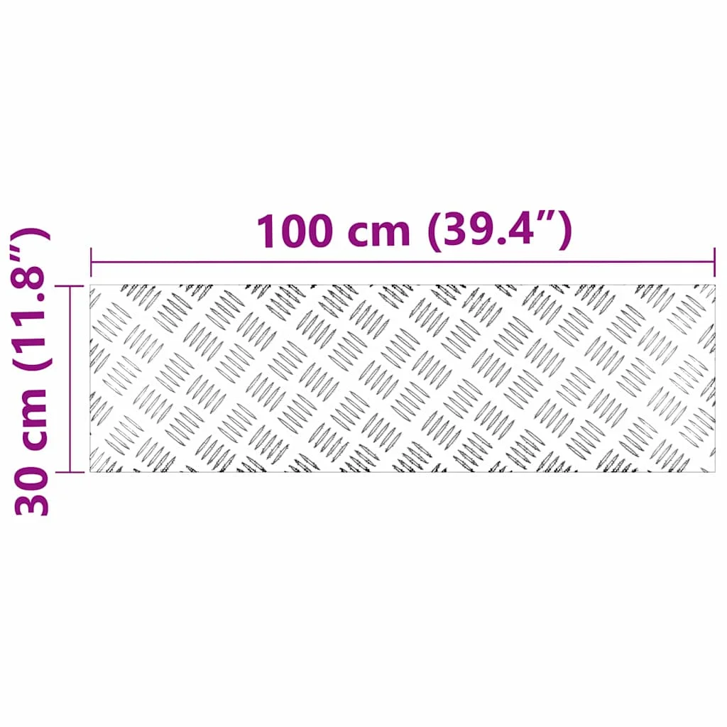 Šachovnicové dosky 2 pcs Strieborná 100 x 30 cm Hliník