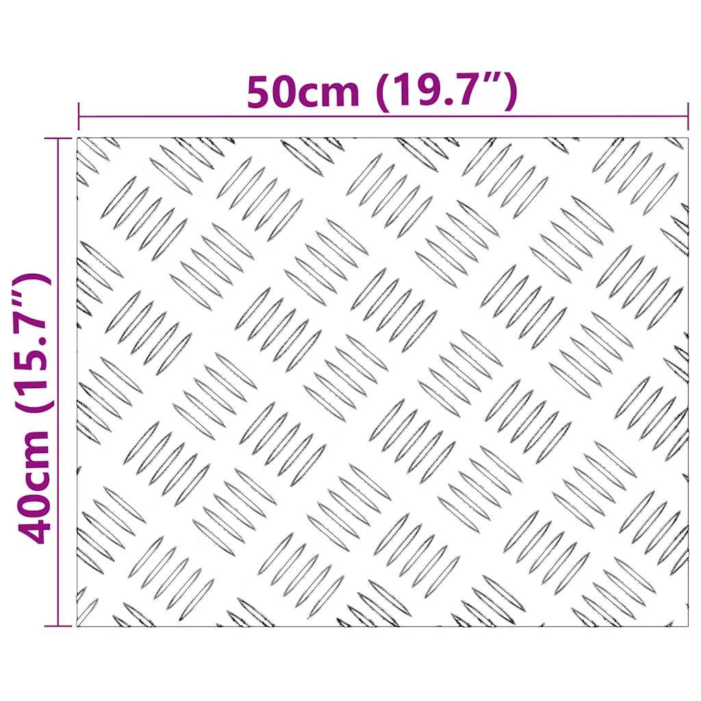 Šachovnicové dosky 2 pcs Strieborná 50 x 40 cm Hliník