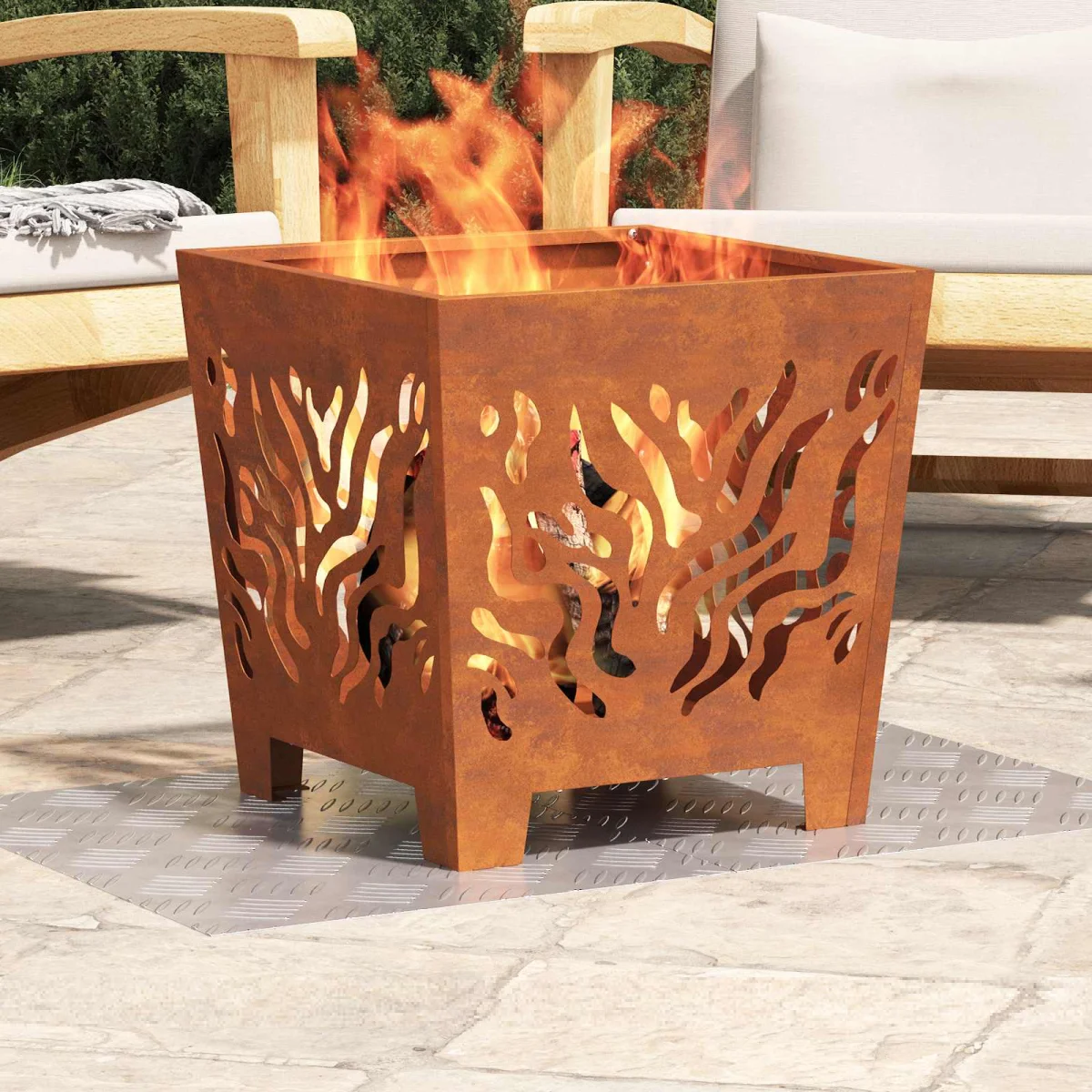 Šachovnicové dosky 4 pcs Strieborná 50 x 40 cm Hliník