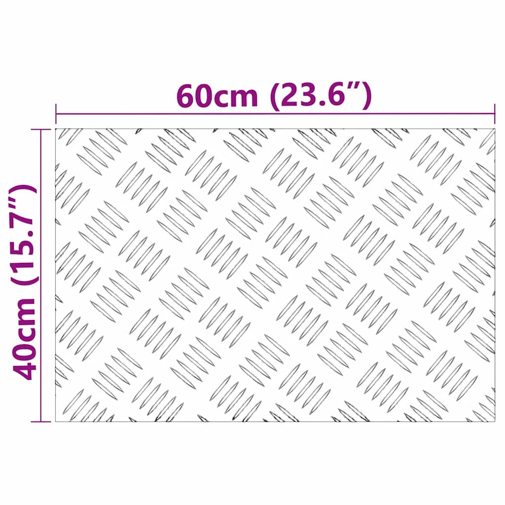 Šachovnicové dosky 4 pcs Strieborná 60 x 40 cm Hliník
