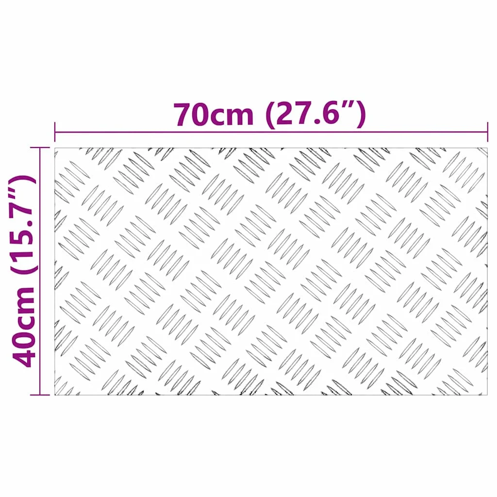 Šachovnicové dosky 2 pcs Strieborná 70 x 40 cm Hliník