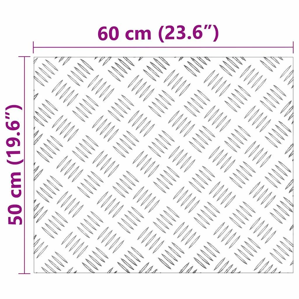 Šachovnicové dosky 2 pcs Strieborná 60 x 50 cm Hliník