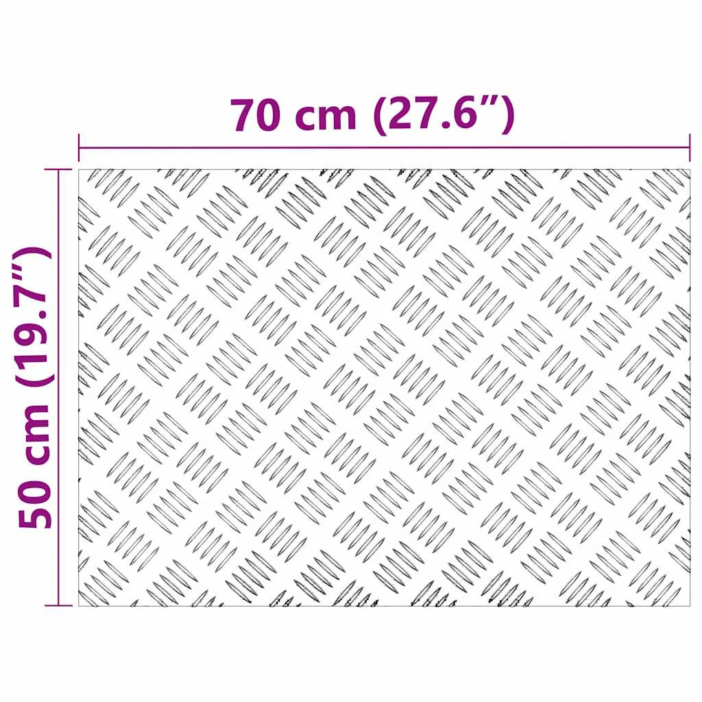 Šachovnicové dosky 4 pcs Strieborná 70 x 50 cm Hliník