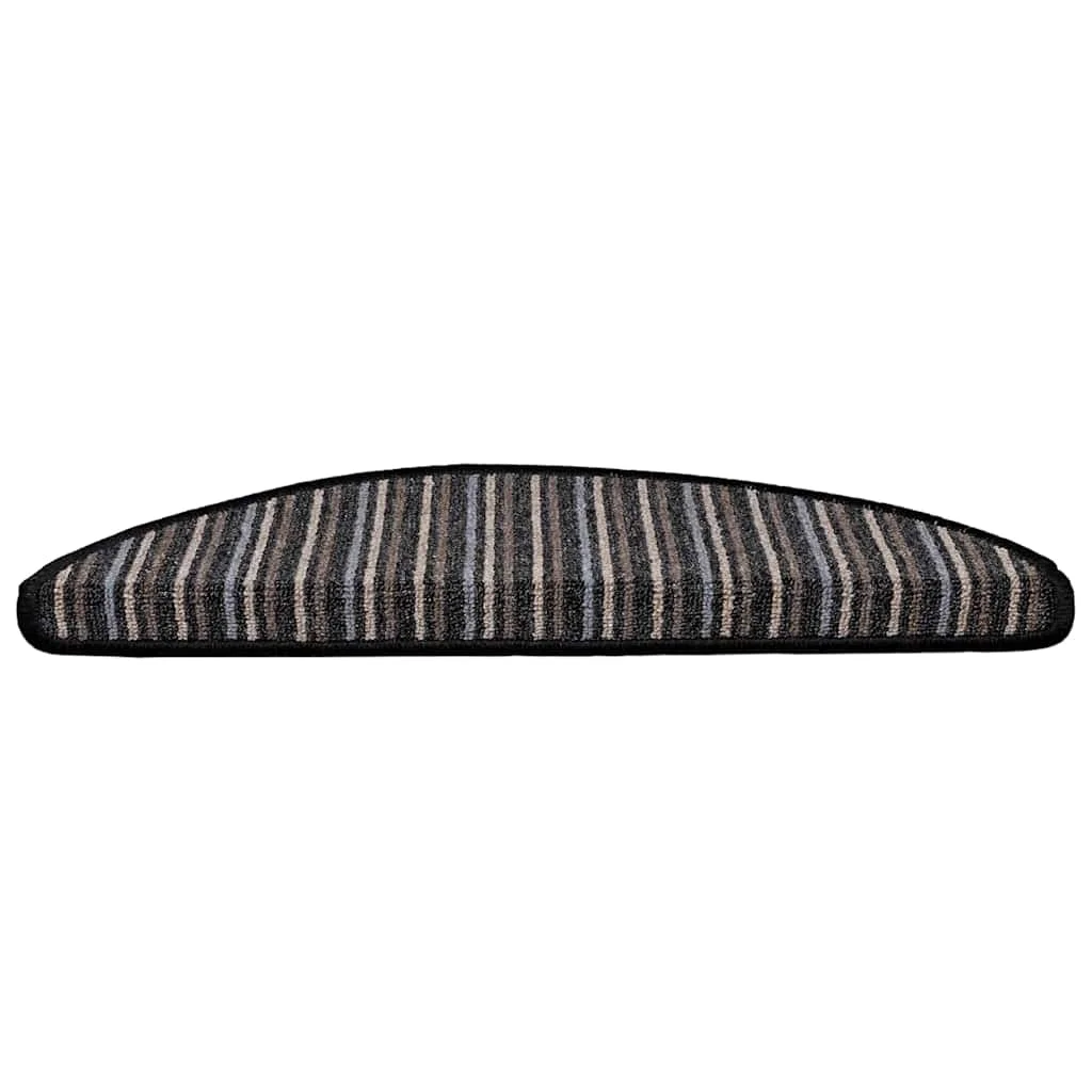 Samolepiace schodové rohože 15 pcs Antracit 56 x 17 x 3 cm