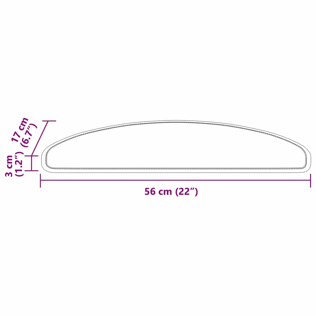 Samolepiace schodové rohože 15 pcs Antracit 56 x 17 x 3 cm