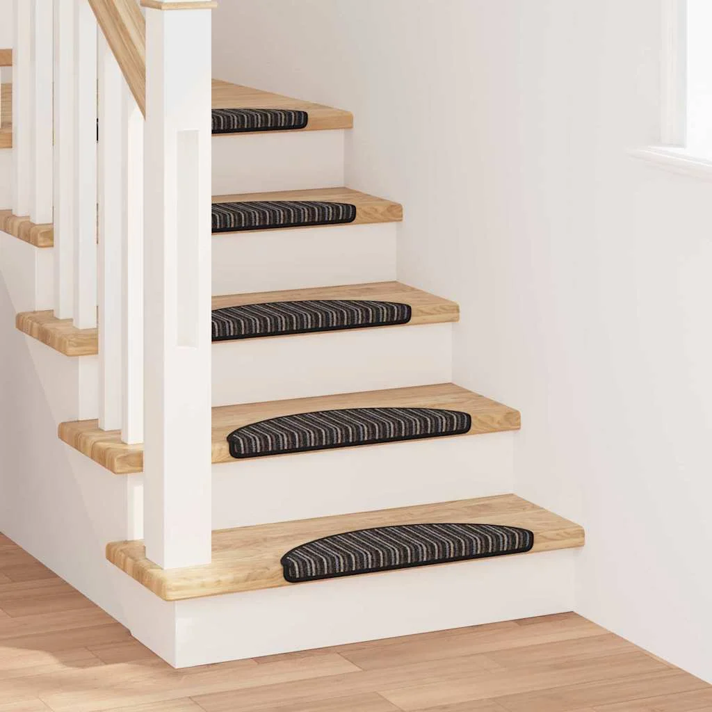Samolepiace schodové rohože 15 pcs Antracit 56 x 17 x 3 cm