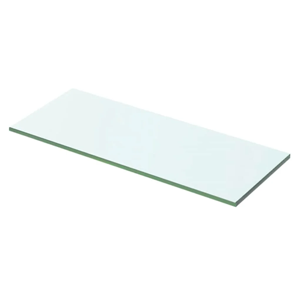 Poličky 2 ks panel z priehľadného skla 50x15 cm