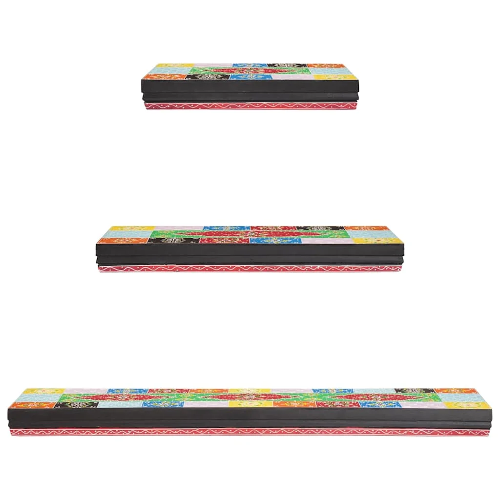 Stenné police Nástenný 3 pcs Viacfarebný 100 x 20 x 6 cm
