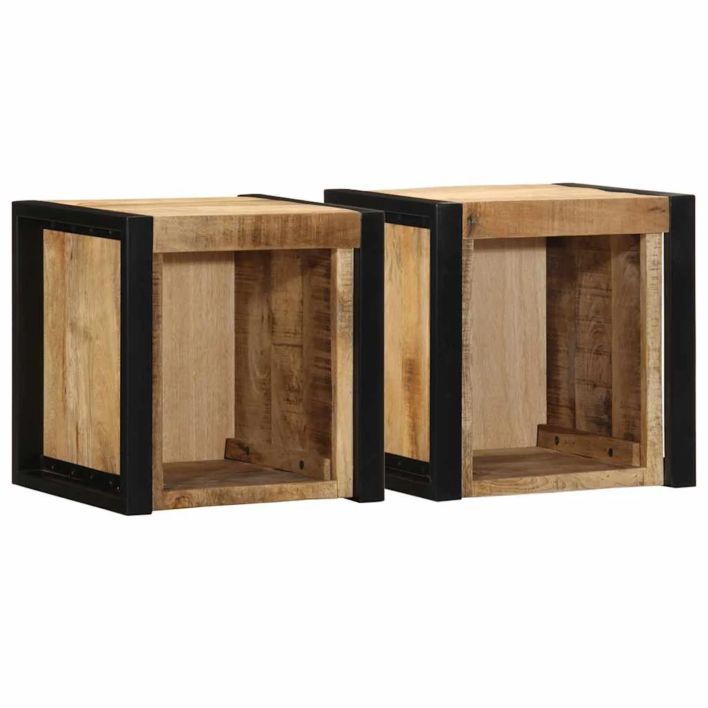 nočné skrinky 2 ks 40x35x40 cm masívne hrubé drevo mango
