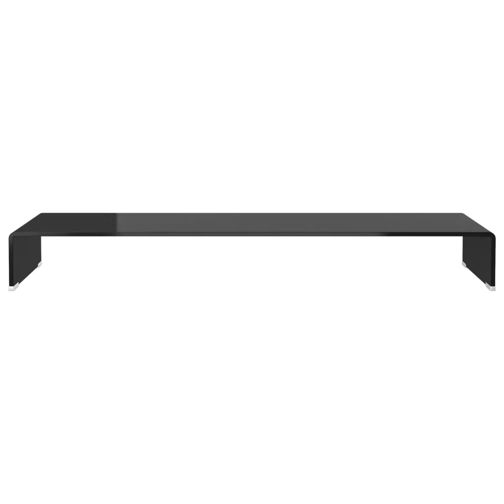 TV stojan/stojan pod monitor z čierneho skla, 110x30x13 cm