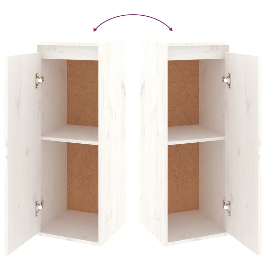 TV skrinky 2 ks biele masívna borovica