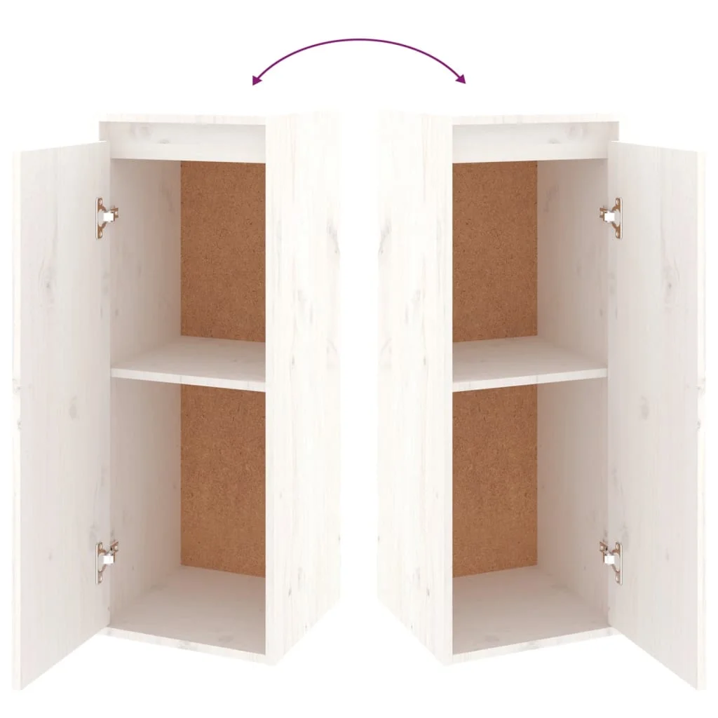 TV skrinky 2 ks biele masívna borovica