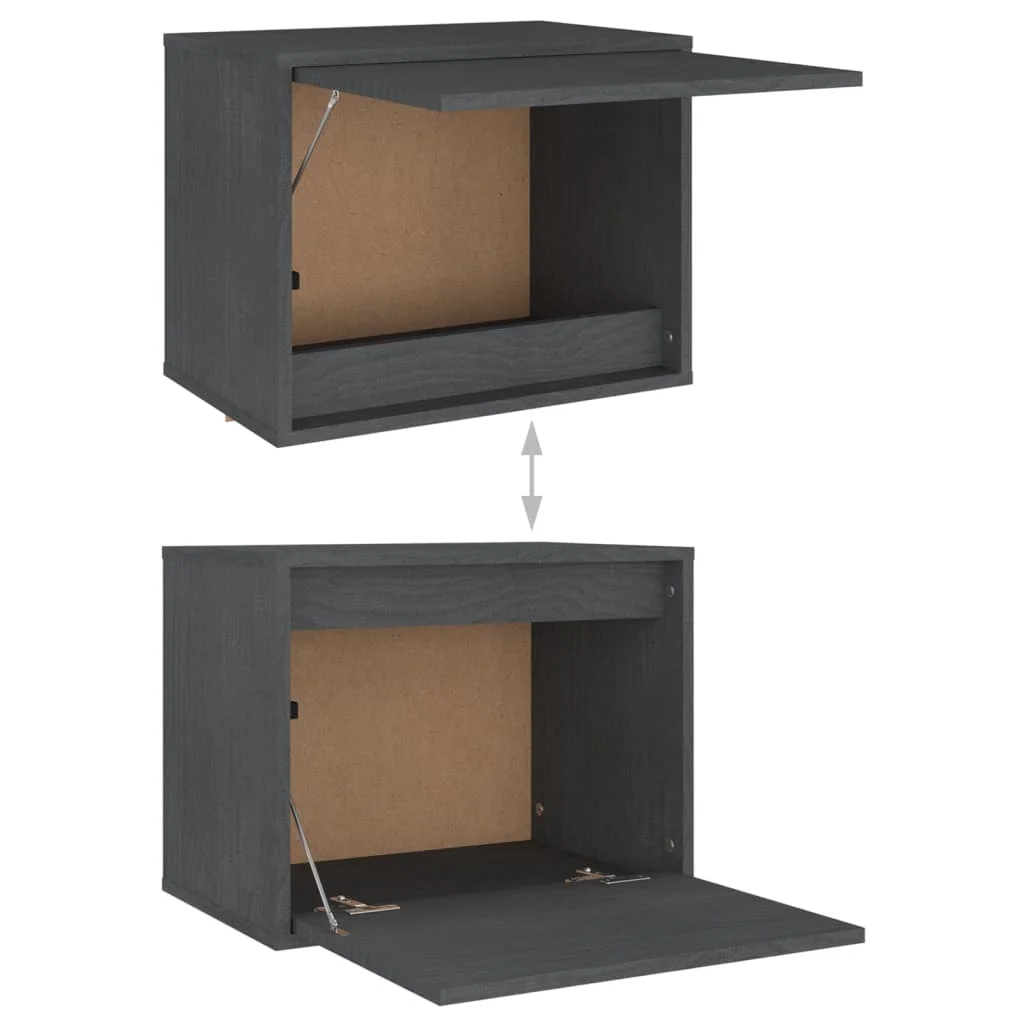 TV skrinky 4 ks sivé masívna borovica