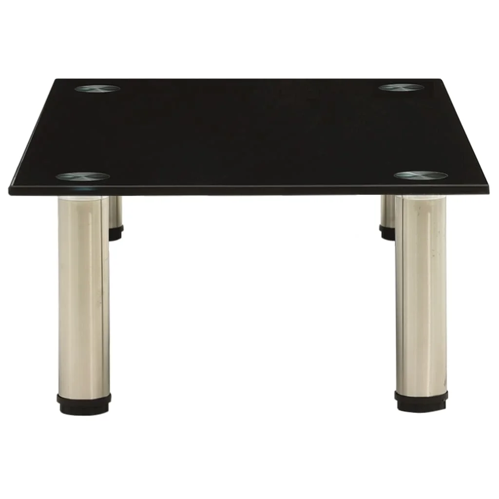 TV stolík, čierny 60x35x17 cm, tvrdené sklo