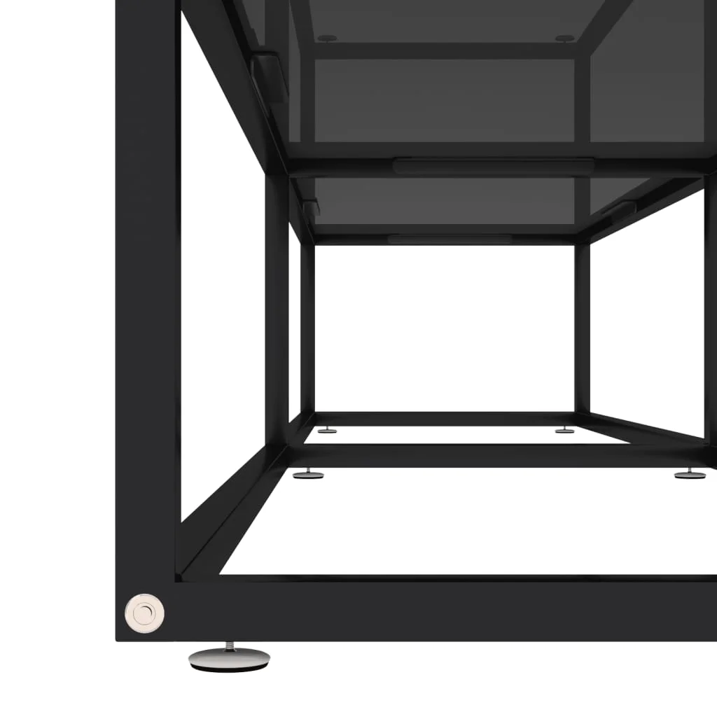 TV skrinka, čierna 180x40x40,5 cm, tvrdené sklo