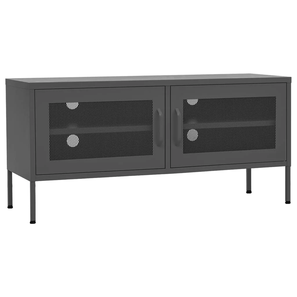 TV skrinka antracitová 105x35x50 cm oceľ 