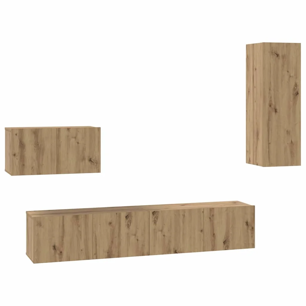 Nástenný TV kabinet Nástenný 4 pcs dub artisan 200 x 30 x 30 cm