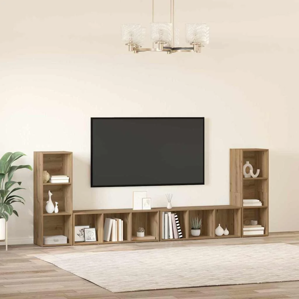 TV skrinka 4 pcs dub artisan 37 x 35 x 107,5 cm