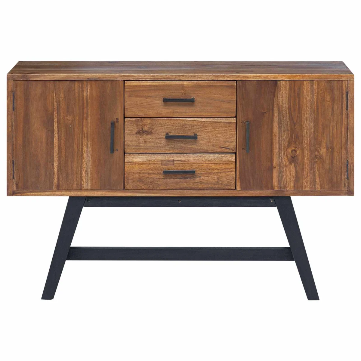 TV stolík Prírodná 110 x 30 x 75 cm Husté teakové drevo